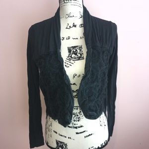 Meadow rue Anthropologie cropped cardigan